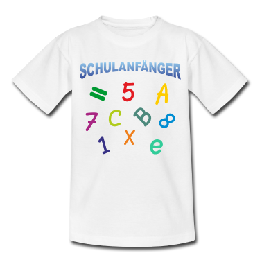 Einschulung T-Shirt - Schulanfänger - Zahlen Buchstaben