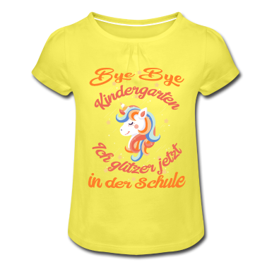 Einschulung T-Shirt - Bye Bye Kindergarten Ich glitzer in der Schule