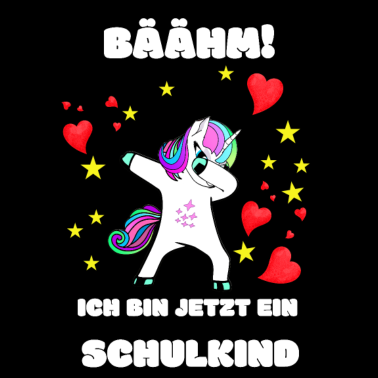 Motiv Kinder Bäähm! Ich bin jetzt ein Schulkind Einhorn