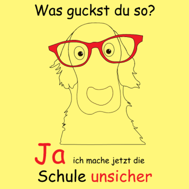Motiv Hund Einschulung lustig Spruch Schulanfänger