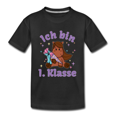 Einschulung T-Shirt - Ich bin 1. Klasse Schulkind Einschulung Pferd Kind