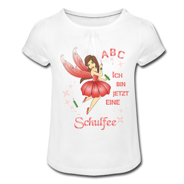 Einschulung T-Shirt - ★ ABC Ich bin jetzt eine Schulfee | Brünett ★
