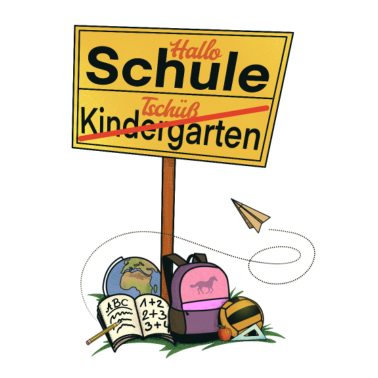 Motiv Schulanfang Mädchen