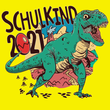Motiv Schulkind 2021 T-Rex Dinosaurier Einschulung