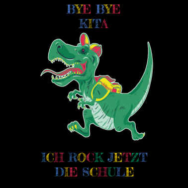 Motiv Schulkind Schulanfänger Einschulung Dino Geschenk