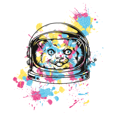 Motiv Katze Weltraum Bunt Kinder Astronaut Weltall