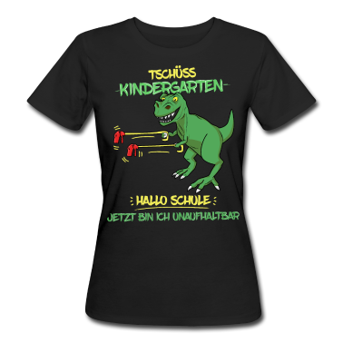 Einschulung T-Shirt - Dino T-Rex Hallo Schule Einschulung Schulanfänger