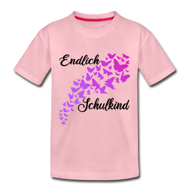 Einschulung T-Shirt - Endlich Schulkind Spruch Einschulung Mädchen lila