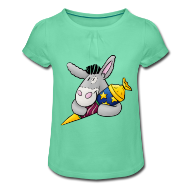 Einschulung T-Shirt - Esel mit Zuckertüte zum Schulanfang