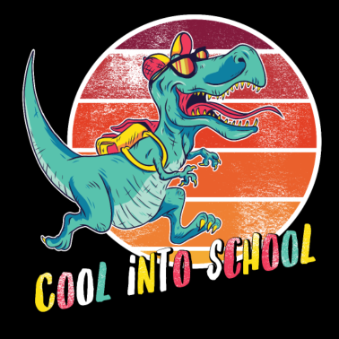 Motiv Cool into School T-Rex Einschulung Sonnenbrille