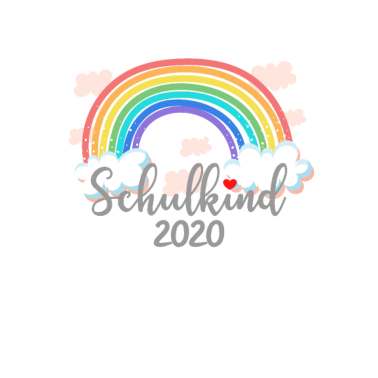 Motiv Einschulung Mädchen Regenbogen Schulanfang
