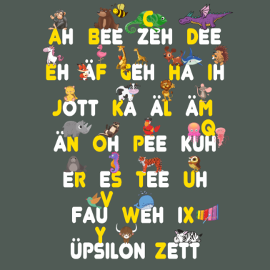 Motiv ABC Tiere Dinge