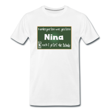 Einschulung T-Shirt - Nina rockt jetzt die Schule Kindershirt