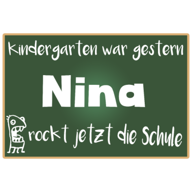 Motiv Nina rockt jetzt die Schule Kindershirt