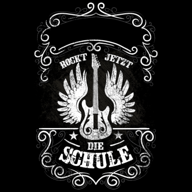 Motiv Einschulung Schule Rocken Gitarre Personalisierbar