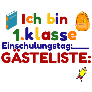 Motiv Kinder Gästeliste Einschulung Erste 1.Klasse Shirt