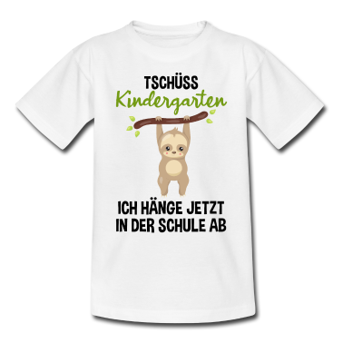 Einschulung T-Shirt - Einschulung Schulbeginn 1. Klasse Faultier Spruch