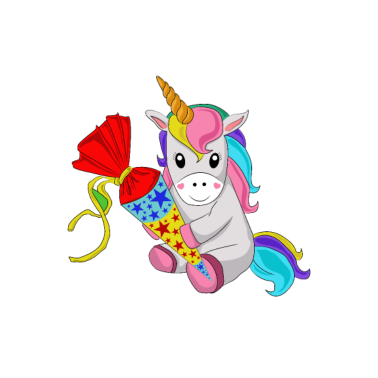 Motiv Schulanfang Einhorn Einschulung