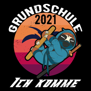 Motiv Ninja Faultier Schulranzen Schulanfang