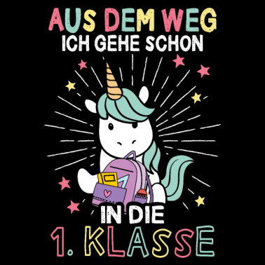 Motiv Aus Dem Weh Ich Gehe In Die 1. Klasse Einhorn
