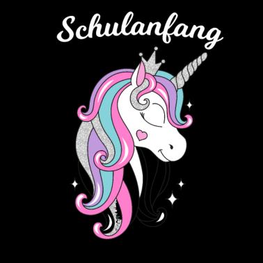 Motiv Schulanfang Einhorn Glitzer Spruch Geschenk