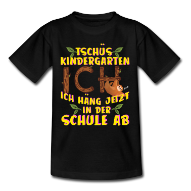 Einschulung T-Shirt - Faultier in der Schule Geschenk zur Einschulung