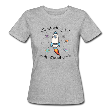 Einschulung T-Shirt - Rakete Schulanfang Einschulung Erste Klasse Planet