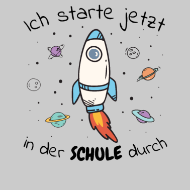 Motiv Rakete Schulanfang Einschulung Erste Klasse Planet