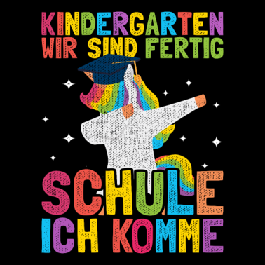 Motiv Schulanfang KITA Spruch mit Einhorn