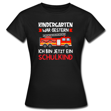 Einschulung T-Shirt - Schulkind Feuerwehr Schulanfang Geschenk