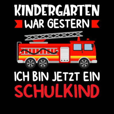 Motiv Schulkind Feuerwehr Schulanfang Geschenk