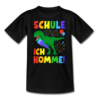Einschulung T-Shirt - Kinder Dinosaurier Einschulung Junge Schulanfang