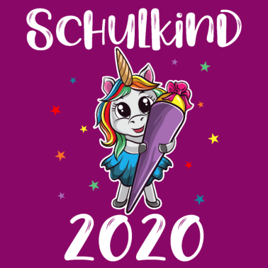 Motiv Einhorn mit Schultüte, Einschulung, Schulanfang