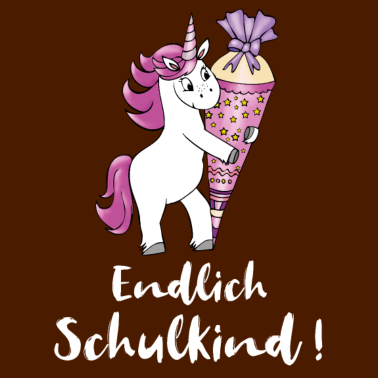 Motiv Einhorn mit Zuckertüte Einschulung Schulanfang