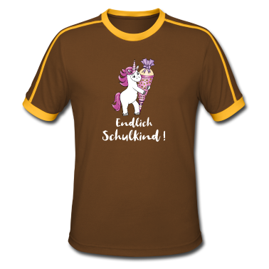 Einschulung T-Shirt - Einhorn mit Zuckertüte Einschulung Schulanfang