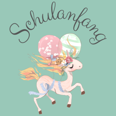 Motiv Einhorn für den Schulanfang