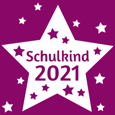Motiv Schulkind 2021, Schulanfänger, Sterne