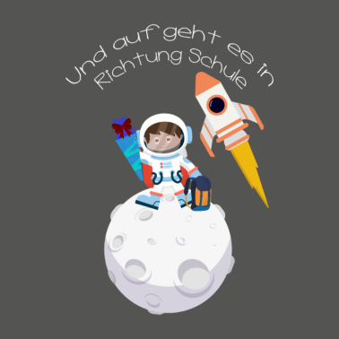 Motiv Schule Schulkind Süß Astronaut Rakete Mond