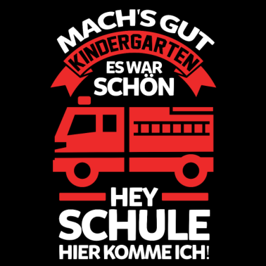 Motiv Schulkind Feuerwehr Schulanfang Geschenk