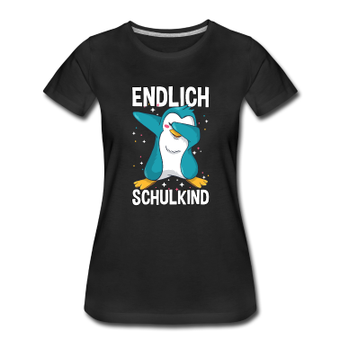 Einschulung T-Shirt - Endlich Schulkind Dabbing Pinguin Einschulung