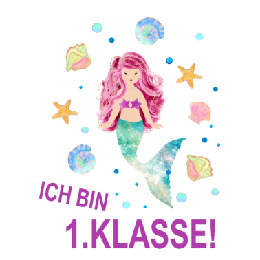 Motiv Meerjungfrau Ich bin erste Klasse Muscheln Nixe