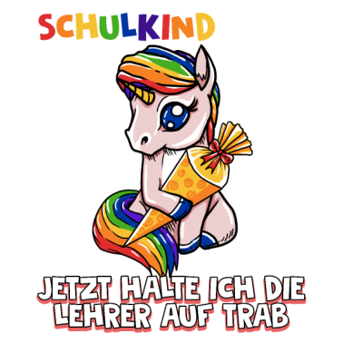 Motiv Einschulung 2021 Einhorn Pferd Mädchen Vorschule