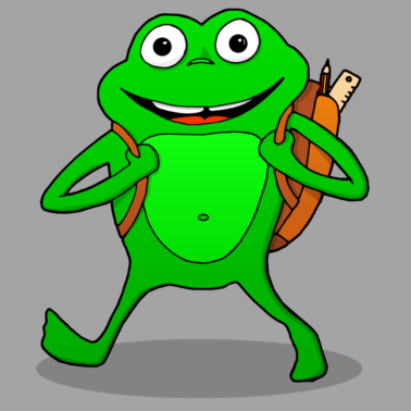 Motiv Erstklässler - Schulanfang - Frosch