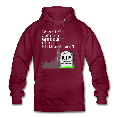 Schulabschluss Hoodie - Was steht auf dem Grabstein des Mathelehrers witz