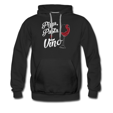 Schulabschluss Hoodie - Neuheit Pizza Wein Spaghetti Enthusiasten