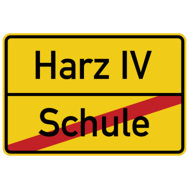 Motiv Ortsschild Schule Harz IV Verkehrsschild