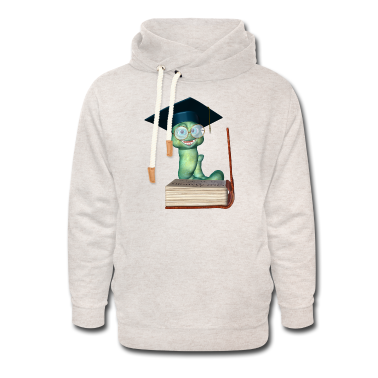 Schulabschluss Hoodie - Bücherwurm Schulabschluss