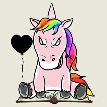 Motiv Grimmiges Einhorn Studium Abi Schulabschluss