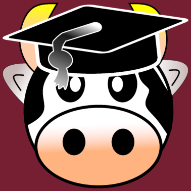 Motiv MILCHKUH KUH SCHULABSCHLUSS ABSOLVENT BILDUNG