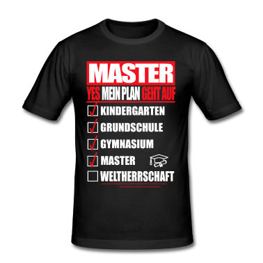 Schulabschluss T-Shirt - MASTER MEIN PLAN ABSCHLUSS Schulabschluss Shirt